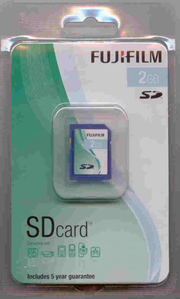 FUJI 2GB SECURE DIGITAL MEMORY CARD PHOTOGRAPHIC & MEMORY CARDS