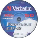 VERBATIM CDR 80 700MB BRANDED FULL INKJET PRINTABLE 52x IN 50 SPINDLE PACK CD/DVD SUPPLIES
