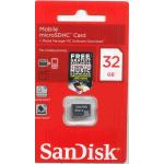 SANDISK MICRO SD HC SECURE DIGITAL FOR MOBILE PHONES 32GB CARD SDSDQM032GB35