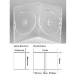 AMARAY D70006  DOUBLE BLACK 2 DISC (FACE ON FACE) CASE, REDTAG COMPATIBLE.