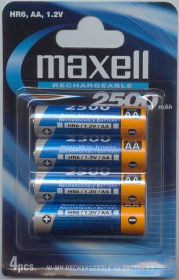 MAXELL RECHARGEABLE BATTERY PACK OF 4 - BATTERIES