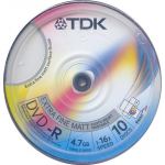 TDK DVD 4.7GB FULL INKJET PRINTABLE IN PACKS OF TEN
