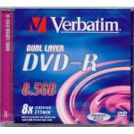 VERBATIM DVD 8.5GB -R 8x DUAL LAYER SILVER IN JEWEL CASE