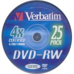 VERBATIM DVD-R 4.7GB (43639) MINUSRW 4x REWRITABLE IN 25 CAKEBOX - COMPUTER, CD & DVD SUPPLIES