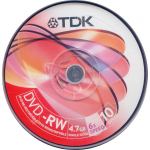 TDK DVD -RW 4.7GB 2-6x REWRITABLE CAKEBOX OF 10 - COMPUTER, CD & DVD SUPPLIES
