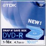 TDK 4.7GB -R 1-16x 10 COLOURED DISC SNAP N SAVE BLUE PACK