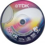 TDK 4.7GB +R 1-16x SUPER MATT FULL INKJET PRINTABLE IN 100 CAKEBOX