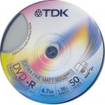 TDK 4.7GB -R 1-16x FULL INKJET PRINTABLE EXTRA FINE MATT SURFACE IN 50 CAKEBOX