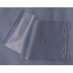 SLIM CLIP DVD/CD CASE CLEAR VINYL COVER, CLEAR TRAY