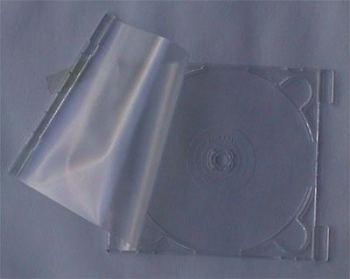 SLIM CLIP DVD/CD CASE CLEAR VINYL COVER, CLEAR TRAY
