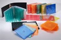 SLIM CLIP DVD/CD CASE CLEAR VINYL COVER, GREEN TRAY
