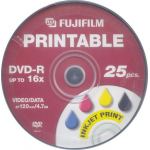 FUJI DVD-R 4.7GB 16x FULL INKJET PRINTABLE 25 PACK P10DVMGY15A