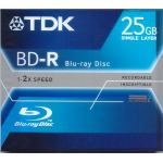 TDK BLU RAY SINGLE LAYER, 25GB, 1-2x, 135 MIN HD VIDEO, 9MB PER SECOND COMPUTER CD/DVD SUPPLIES