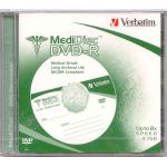 VERBATIM DVD 4.7GB -R 8x MEDICAL GRADE, DICOM COMPLIANT,LONG ARCHIVAL LIFE IN JEWELLED CASE. DISC CAN BE WRITTEN ON.