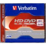 VERBATIM 30GB HD DVD -R ONE SPEED DUAL LAYER HD DVD JEWEL CASE