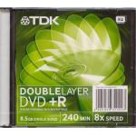 TDK 8.5GB DUAL LAYER +r 8x IN SLIMLINE JEWELLED CASE