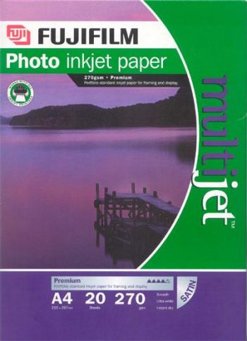 FUJI A4 SHEET INKJET PAPER 270GSM SATIN 20 SHEETS IN PACK