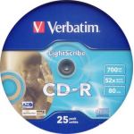 VERBATIM CDR 80 MIN 700MB 52x IN 25 PACK 