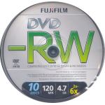 FUJI DVD -RW 4.7GB 2x -6x REWRITABLE CAKEBOX OF 10 - COMPUTER, CD & DVD SUPPLIES