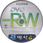 FUJI DVD -RW 4.7GB 2x -6x REWRITABLE, CAKEBOX OF 25 - COMPUTER, CD & DVD SUPPLIES