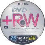 FUJI DVD +RW 4.7GB 3.3x & 6x -8x REWRITABLE, CAKEBOX OF 25 P10DVPGY09A