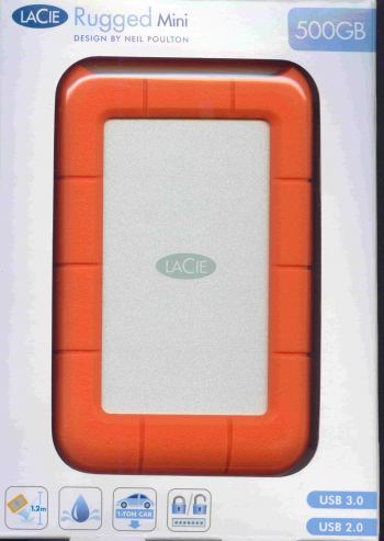 LACIE 320GB RUGGED HARD DRIVE USB2 5400RPM. code: LACIE 301833
