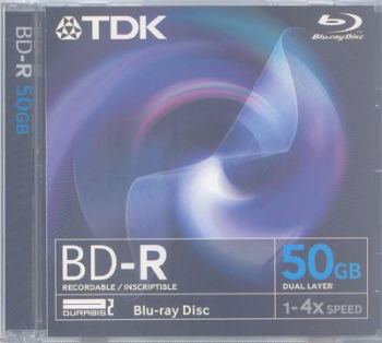 TDK BLU RAY DUAL LAYER, 50GB, 1-4x, DURABIS HARD COATING