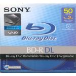 SONY BLU RAY DUAL LAYER DVD, 50GB, 1-2x, AccuCORE. code: BNR50AV