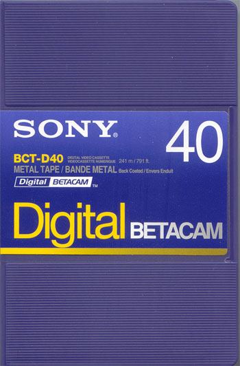  SONY BLACKED DIGITAL BETACAM   40 MIN SEE OUR COPYING PRICES - VIDEO TAPE SUPPLIES