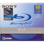 SONY BLU RAY SINGLE LAYER, 25GB, 1-2x, 135 MIN HD VIDEO, 9MB PER SECOND AccuCORE. code: BNR25AV