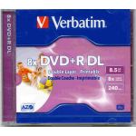 VERBATIM 8.5GB +R DUAL LAYER PRINTABLE 8x. code 43664