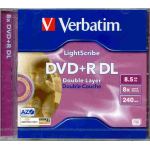 VERBATIM 8.5GB +R DUAL LAYER LIGHTSCRIBE 8x. code 43683