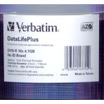 VERBATIM DVD-R 4.7GB 16x FULL SURFACE THERMAL PRINTABLE.  43755