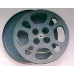 PLASTIC (GREY) EMPTY SPOOL and CAN 16mm x 800ft FILM SPOOLS