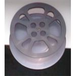 PLASTIC (GREY) EMPTY SPOOL and CAN 16mm x 1200ft FILM SPOOLS