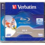 VERBATIM BLU RAY INJET PRINTABLE SINGLE LAYER, 25GB, 6x : 43712/43713
