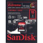 SANDISK EXTREME SDHC UHS-I 300X 16GB FULL HD CARD : SDSDX-016G-X46