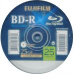 FUJI BLU RAY SINGLE LAYER, 25GB, 1-4x, 25 CAKEBOX, WRITE ONCE, FULL INKJET PRINTABLE WITH HARD COAT: P10DHBKY00A