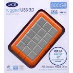 LACIE 500GB RUGGED HARD DRIVE. 7200 rpm. USB3 UP TO 110MB/S code: 301930