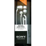 SONY IN EAR STEREO HEADPHONES. WHITE. RICH BASS.
