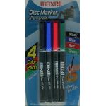 MAXELL PACK OF 4 THIN CDR or DVD SURFACE WRITING PENS. 190706