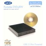 LACIE DVD 8.5gb/4.7gb +r and -r /rw DVD UP TO 8x, CD-r UP TO 24x LIGHTSCRIBE USB 2.0 BUS POWERED DRIVE WITH TOAST 10. 301486