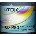 TDK CDR 52X 80 MIN 50 PACK - COMPUTER, CD & DVD SUPPLIES