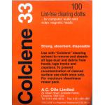 COLCLENE 33 WIPES (PK 100) VIDEO ENGINEERING SUPPLIES